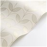 Casadeco|Papel pintado elegante beige estilo Art Deco, inspirado en tiaras de cabaret|Papel Pintado