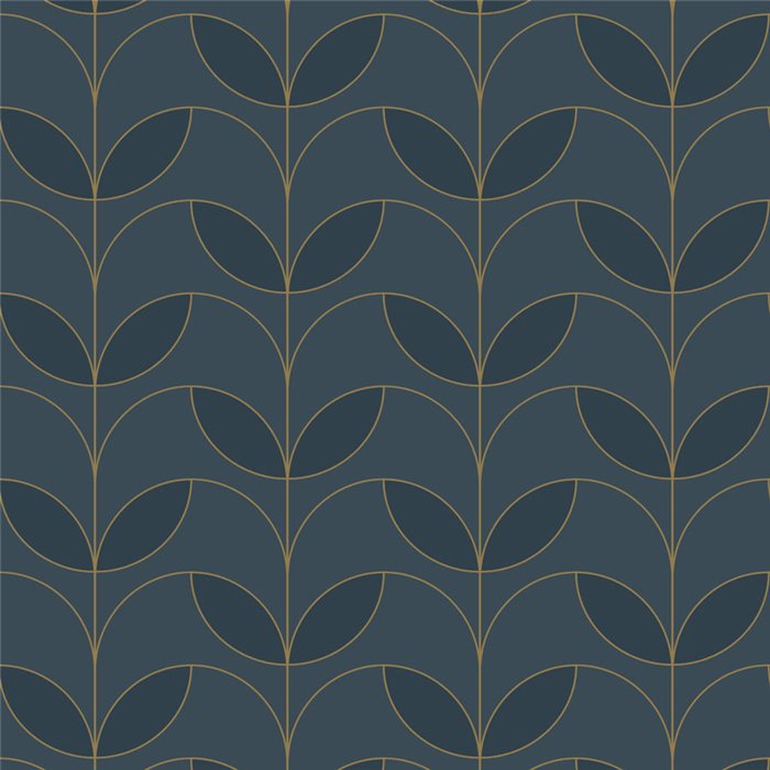 Casadeco|Papel pintado art déco azul, moderno y elegante|Papel Pintado