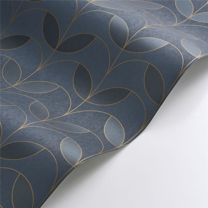 Casadeco|Blue Art Deco wallpaper, modern and elegant|Wallpaper