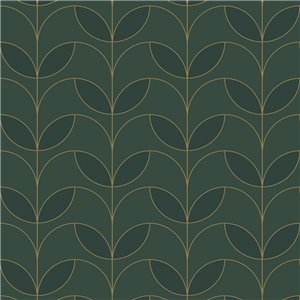 Casadeco|Elegant beige Art Deco wallpaper, inspired by cabaret tiaras|Wallpaper