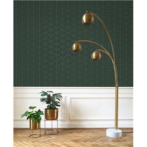 Casadeco|Elegant beige Art Deco wallpaper, inspired by cabaret tiaras|Wallpaper 2