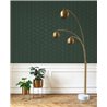 Casadeco|Green Art Deco style wallpaper with petal-shaped pattern|Wallpaper