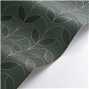Casadeco|Papier peint style art déco vert, motif en forme de pétales|Papier Peint