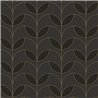 Casadeco|Black Art Deco wallpaper with elegant golden petals|Wallpaper
