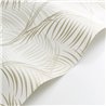 Casadeco|Papel pintado hojas de palmera elegante blanco y beige brillo|Floral
