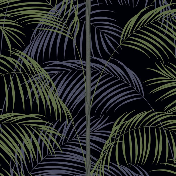 Casadeco|Papel pintado hojas de palmeras moderno con un toque art deco |Floral