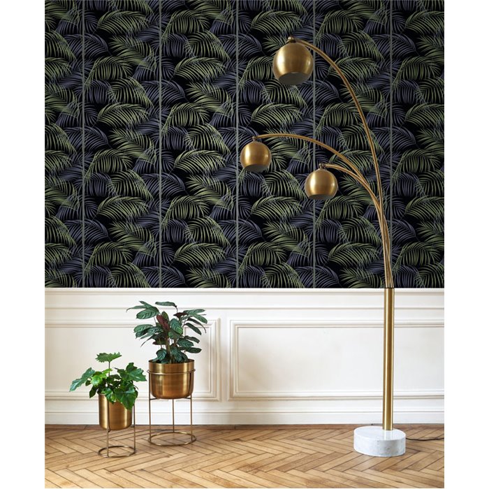 Casadeco|Papier peint feuilles de palmier moderne avec touche art déco|Floral