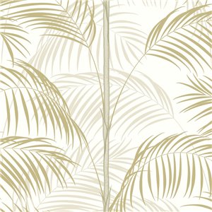 Versace|Tropical wallpaper large palm leaves metallic finish|Tropical