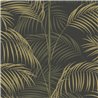 Casadeco|Chic green palm wallpaper with black background|Tropical