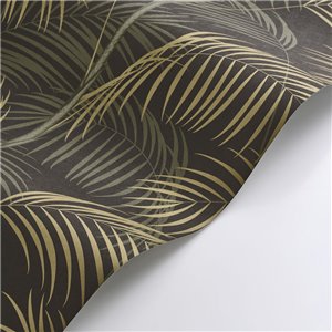 Casamance|Papier peint fibre naturelle rayée anthracite|Papier Peint 2