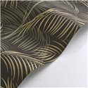 Casadeco|Papier peint chic palmiers verts sur fond noir|Tropical