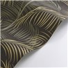 Casadeco|Chic green palm wallpaper with black background|Tropical