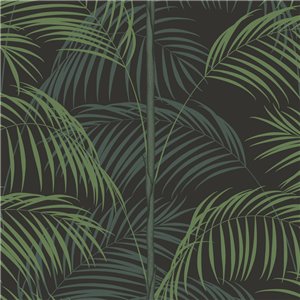 Caselio|Art-Déco-Tapete mit Muscheln in Schwarz und Kupfer|Art Deco