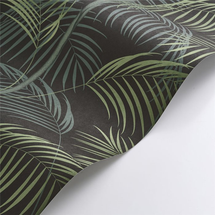 Casadeco|Papier peint palmiers verts avec touche art déco|Tropical