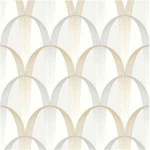 Casadeco|Papier peint style art déco vert, idéal pour commerces et hôtellerie|Papier Peint