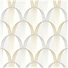 Casadeco|Papel pintado estilo art deco blanco con arcos iridiscentes|Papel Pintado