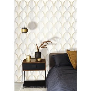 Casadeco|Green Art Deco style wallpaper, ideal for commercial and hospitality spaces|Wallpaper 2