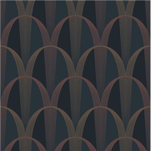 Architects Paper|Geometrische Tapete in Blau, Grün und Gold metallic|Art Deco
