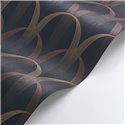 Casadeco|Art Deco wallpaper with interlacing and modern colors, ideal for hospitality|Wallpaper
