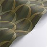 Casadeco|Art Deco wallpaper with iridescent arches in green and yellow tones|Wallpaper