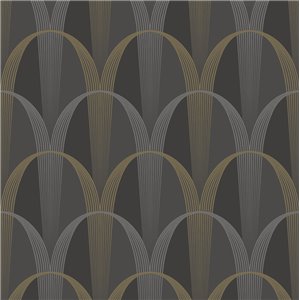 Casadeco|Green Art Deco style wallpaper, ideal for commercial and hospitality spaces|Wallpaper