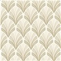 Casadeco|Papier peint élégant feuilles de palmier beige style art déco|Papier Peint