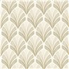 Casadeco|Papier peint élégant feuilles de palmier beige style art déco|Papier Peint