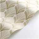 Casadeco|Papier peint élégant feuilles de palmier beige style art déco|Papier Peint