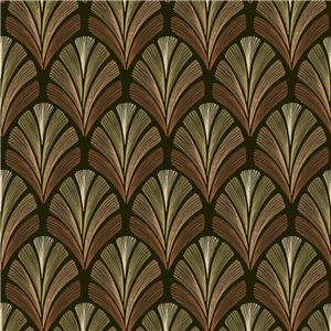 Papeldecor|Papel pintado floral estilo étnico moderno tonos azul y marrón|Papel Pintado