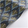 Casadeco|Moderne blaue Art-Déco-Tapete mit Palmenblättern|Tapeten