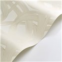 Casadeco|Weiße moderne Tapete mit abstrakten Spiralen in Beige|Modern