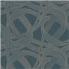 Casadeco|Papel pintado moderno azul y gris con espirales y formas abstractas|Papel Pintado