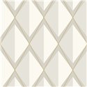 Casadeco|White and gold rhombus wallpaper with a modern 3D effect|Rhombus
