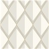 Casadeco|Weiße und goldene Rautentapete mit modernem 3D-Effekt|Rhombus