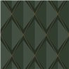 Casadeco|Green English-style wallpaper with metallic 3D rhombuses|Rhombus