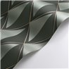 Casadeco|Green English-style wallpaper with metallic 3D rhombuses|Rhombus