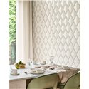 Casadeco|White and gold rhombus wallpaper with a modern 3D effect|Rhombus