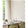 Casadeco|White and gold rhombus wallpaper with a modern 3D effect|Rhombus