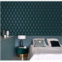 Casadeco|Papier peint losanges bleus style anglais géométrique|Losanges