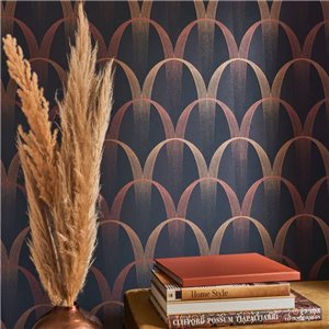 Architects Paper|Geometrische Tapete in Blau, Grün und Gold metallic|Art Deco 2