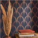 Casadeco|Art Deco wallpaper with interlacing and modern colors, ideal for hospitality|Wallpaper