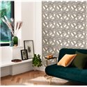 Casadeco|Moderne Wohnzimmer-Tapete mit abstrakten Spiralen in Beige und Schwarz|Modern