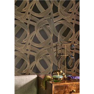 Casadeco|Papier peint moderne doré avec formes abstraites|Papier Peint 2