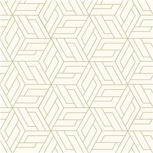 Grandeco|Papier peint géométrique hexagones 3D noir et or|Effet 3D