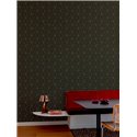Grandeco|Geometrische Sechsecke 3D Schwarz-Gold Tapete|3D-Effekt