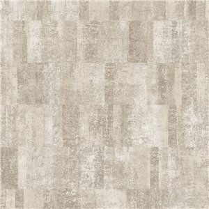 Caselio|Papier peint géométrique design artistique vert et beige|Géométrique