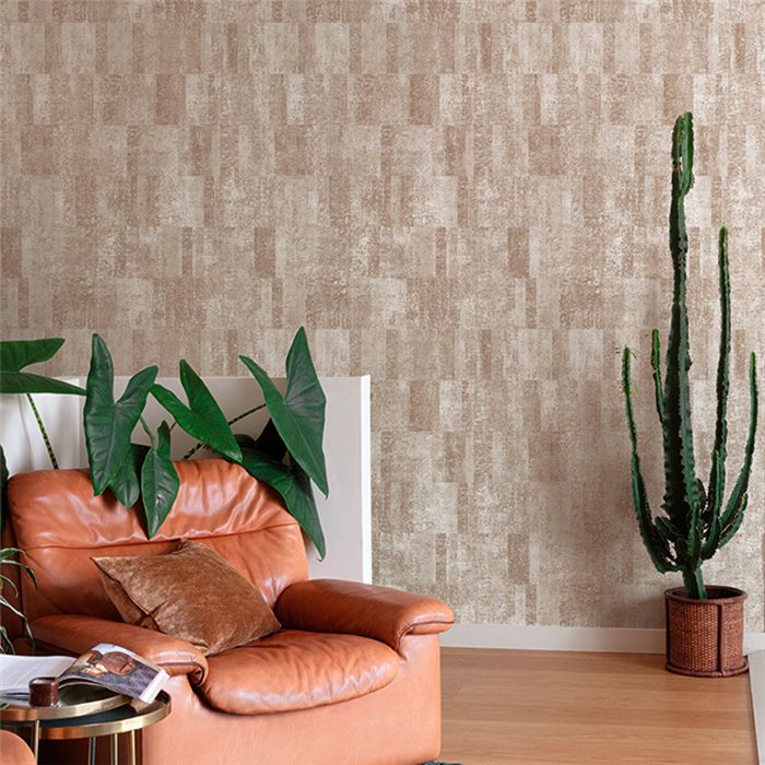 Grandeco|Abstrakte geometrische Braune Tapete|Zeitgenössisch