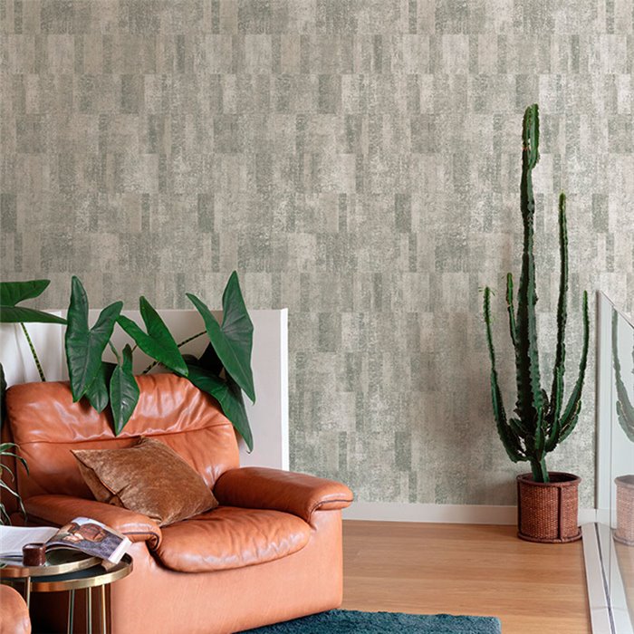 Grandeco|Abstract geometric green wallpaper|Wallpaper