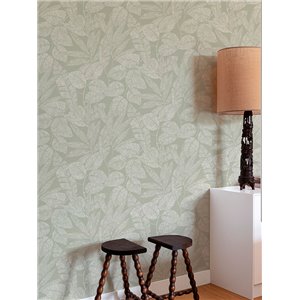 Casadeco|Papier peint feuilles de palmier noires style moderne|Floral 2