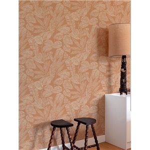 Grandeco|Papier peint floral tropical tons beige|Papier Peint 2